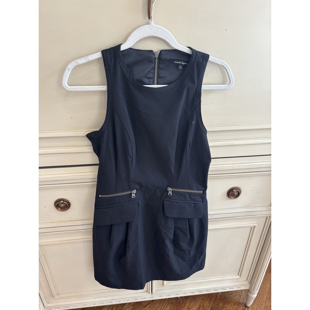 Nanette Lepore Black Secret Agent Dress Size 2 Cocktail Pleated NWT‎ $332